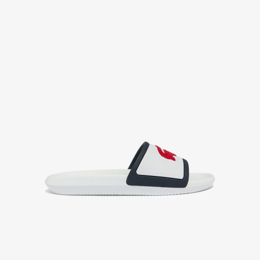 Lacoste Slides-Mens Croco Rubber Strap Slides-39CMA0043-lacoste france