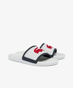 Lacoste Slides-Mens Croco Rubber Strap Slides-39CMA0043-lacoste france 2