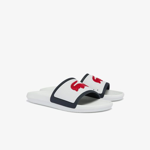 Lacoste Slides-Mens Croco Rubber Strap Slides-39CMA0043-lacoste france - Image 2