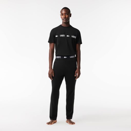 Lacoste Underwear & Loungewear-Mens Cotton Jersey Pajama Pants-3H8302-51-lacoste us - Image 2