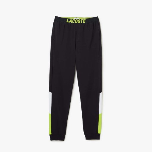 Lacoste Underwear & Loungewear-Mens Oversized Logo Fleece Pajama Pants-3H9918-51-lacosta - Image 2