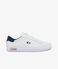 Lacoste Sneakers-Mens Powercourt Leather Sneakers-43SMA0034-lacoste outlet