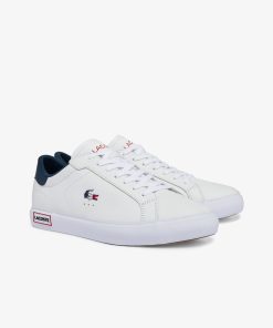 Lacoste Sneakers-Mens Powercourt Leather Sneakers-43SMA0034-lacoste outlet 2