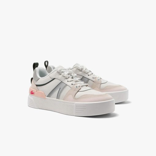 Lacoste Sneakers-Women’s L002 Leather and Mesh Sneakers-46CFA0023-lacoste factory outlet - Image 2