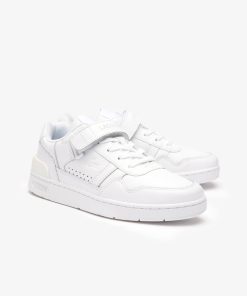 Lacoste Sneakers-Womens T-Clip Velcro Leather Sneakers-46SFA0062-lacoste near me 2