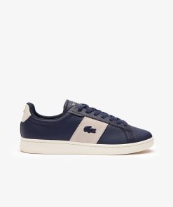 Lacoste Sneakers-Mens Carnaby Pro CGR Bar Smooth Leather Sneakers-46SMA0041-lacost