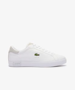 Lacoste Sneakers-Mens Powercourt Leather Sneakers-47SMA0082-la coste