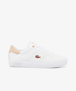 Lacoste Sneakers-Womens Powercourt 2.0 Leather Sneakers-48SFA0003-lacoste near me