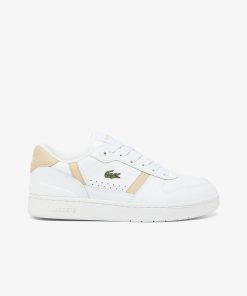 Lacoste Sneakers-Womens T-Clip Set Leather Sneakers-48SFA0042-lacosta