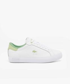 Lacoste Sneakers-Womens Powercourt Leather Sneakers-48SFA0108-lacoste outlet