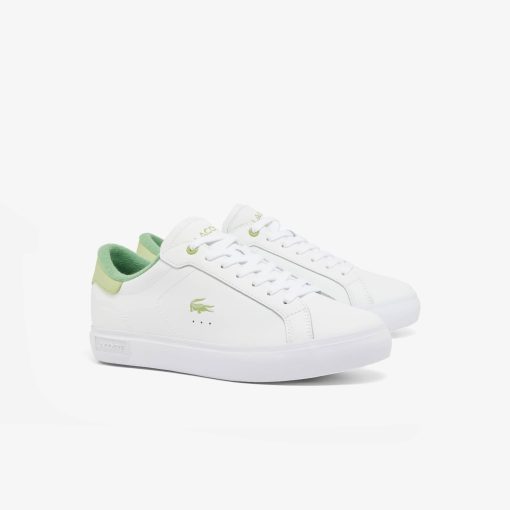 Lacoste Sneakers-Womens Powercourt Leather Sneakers-48SFA0108-lacoste outlet - Image 2