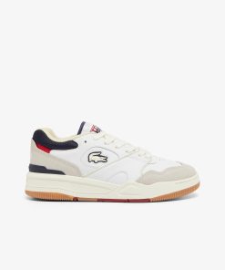 Lacoste Sneakers-Mens Lineshot Leather Sneakers-48SMA0102-lacoste factory outlet