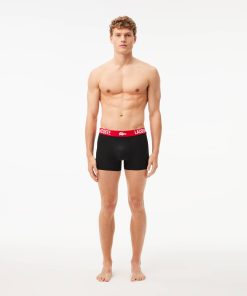 Lacoste Underwear & Loungewear-Mens 3-Pack Microfiber Trunks-5H1308-51-lacosta