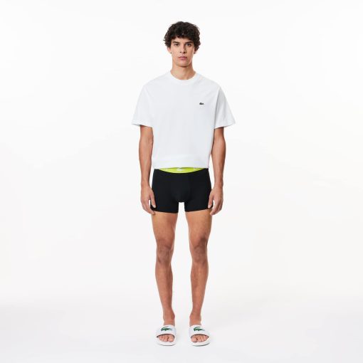 Lacoste Underwear & Loungewear-Mens 3-Pack Microfiber Trunks-5H1308-51-lacoste store near me - Image 2