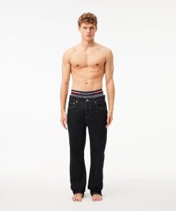 Lacoste Underwear & Loungewear-Mens 3-Pack Multicolor Band Trunks-5H3413-51-lacoste sale 2