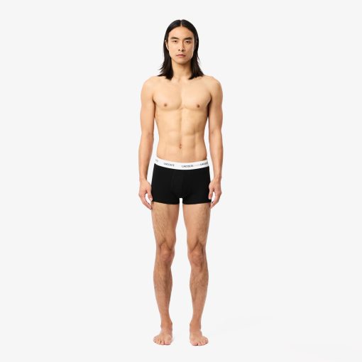 Lacoste Underwear & Loungewear-Mens 3-Pack Stretch Cotton Trunks-5H5150-51-lacoste store near me