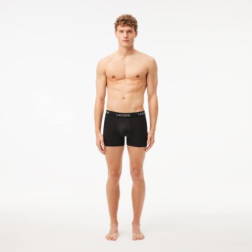 Lacoste Underwear & Loungewear-Mens 3-Pack Microfiber Trunks-5H9623-51-locoste