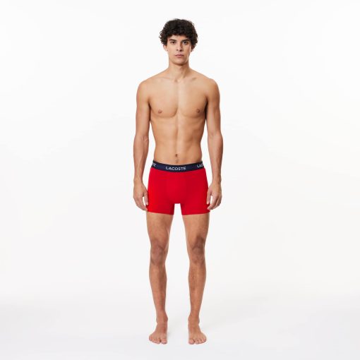 Lacoste Underwear & Loungewear-Mens 3-Pack Microfiber Trunks-5H9623-51-lacost