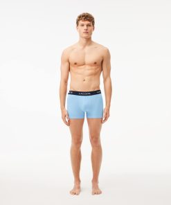 Lacoste Underwear & Loungewear-Mens 3-Pack Microfiber Trunks-5H9623-51-lacoste france