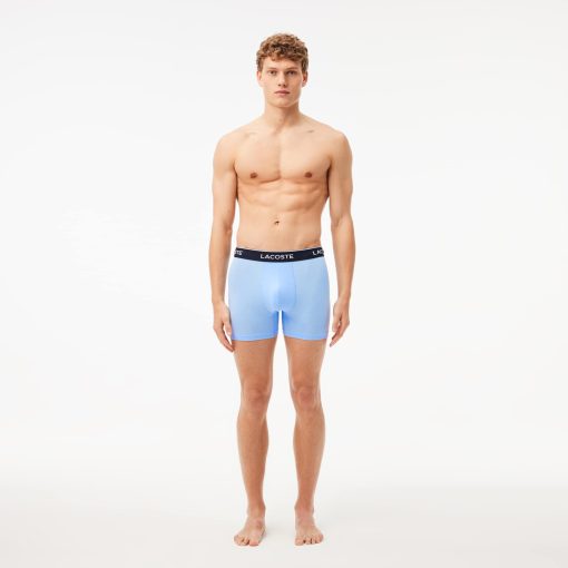 Lacoste Underwear & Loungewear-Mens Cotton Jersey Boxer Briefs 3-Pack-6H1290-51-lacoste cardigan