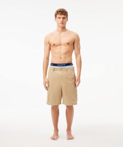 Lacoste Underwear & Loungewear-Mens Cotton Jersey Boxer Briefs 3-Pack-6H1290-51-lacoste store 2