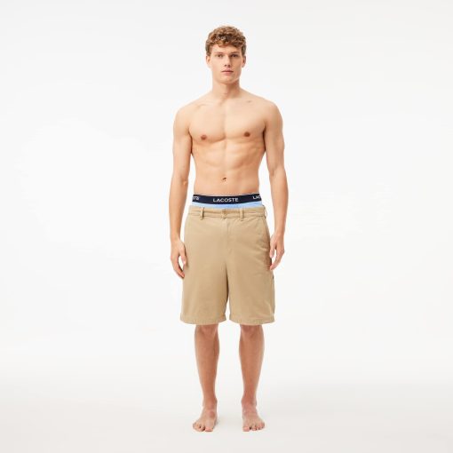 Lacoste Underwear & Loungewear-Mens Cotton Jersey Boxer Briefs 3-Pack-6H1290-51-lacoste cardigan - Image 2