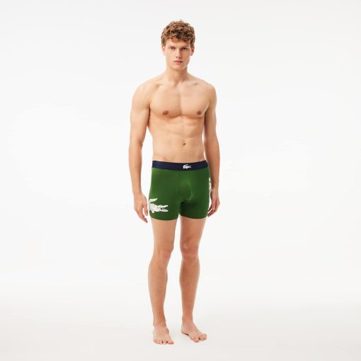 Lacoste Underwear & Loungewear-3-Pack Cotton Boxer Briefs-6H1295-51-lacoste store