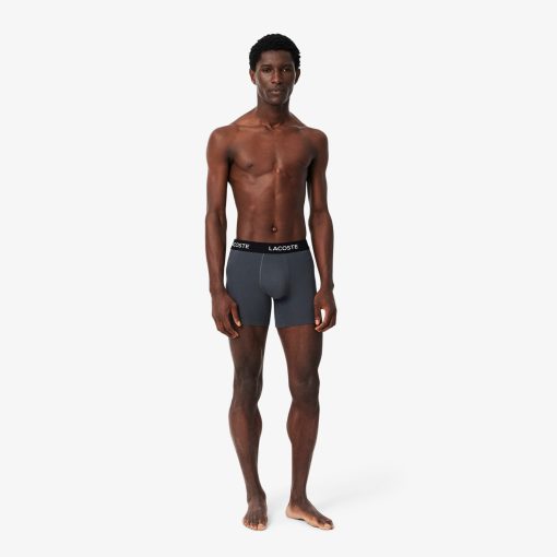 Lacoste Underwear & Loungewear-Mens Branded Waist Boxer Briefs 5-Pack-6H1301-51-lacoste store near me