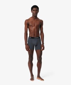 Lacoste Underwear & Loungewear-Mens Branded Waist Boxer Briefs 5-Pack-6H1301-51-lacoste factory outlet