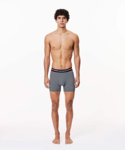 Lacoste Underwear-Mens 3-Pack Multicolor Waist Boxer Briefs-6H3377-51-lacoste us