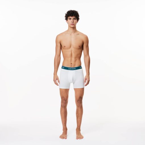 Lacoste Underwear-Mens 3-Pack Stretch Cotton Boxer Briefs-6H3420-51-locoste