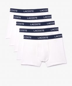 Lacoste Underwear-Mens 5-Pack Stretch Cotton Boxer Briefs-6H6521-51-lacoste near me