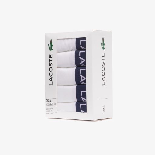 Lacoste Underwear-Mens 5-Pack Stretch Cotton Boxer Briefs-6H6521-51-lacoste outlet - Image 2