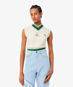 Lacoste Sweaters & Sweatshirts-Womens Runway Sweater Vest-AF1788-51-lacoste sale