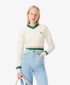 Lacoste Sweaters & Sweatshirts-Womens Runway Tennis Sweater-AF1791-51-lacoste near me