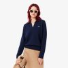 Lacoste Sweaters & Sweatshirts-Women’s Texture Print Hoodie-SF5598-51-lacoste factory outlet 4