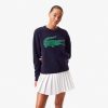 Lacoste Sweaters & Sweatshirts-Womens Lacoste x Bandier Contrast Crocodile Sweater-AF5842-51-lacoste factory outlet 4