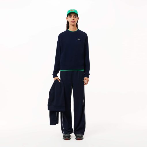 Lacoste Sweaters & Sweatshirts-Womens Relaxed Fit Wool Moss Stitch Sweater-AF9551-51-lacoste cardigan - Image 2