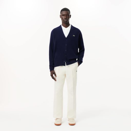 Lacoste Sweaters & Sweatshirts-Mens Relaxed Fit Wool Cardigan-AH0397-51-locoste - Image 2