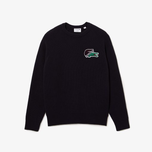 Lacoste Sweaters & Sweatshirts-Mens Crocodile Sweater-AH0734-51-lacoste france - Image 2