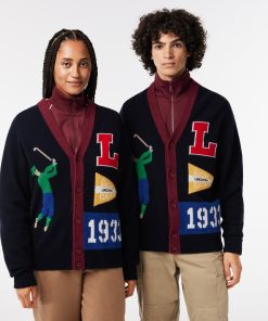 Lacoste Sweaters & Sweatshirts-Unisex Golfer Motif Cardigan-AH0811-51-locoste