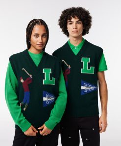 Lacoste Sweaters & Sweatshirts-Unisex Sleeveless Golf Motif Sweater-AH0814-51-lacosta