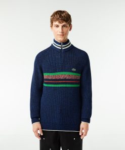 Lacoste Sweaters & Sweatshirts-Mens Made in France High-Neck Wool Sweater-AH0817-51-lacoste near me