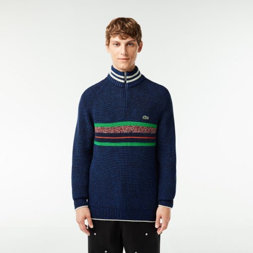 Lacoste Sweaters & Sweatshirts-Mens Made in France High-Neck Wool Sweater-AH0817-51-lacoste near me