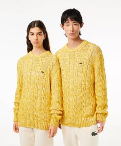 Lacoste Unisex Cotton and Alpaca Wool Cable Knit Sweater-AH0820-51-lacost