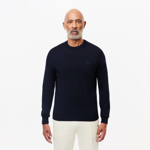 Lacoste Sweaters & Sweatshirts-Mens Merino Wool Crew Neck Sweater-AH1969-51-lacoste store