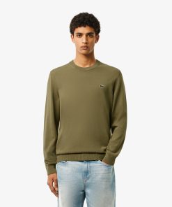 Lacoste Sweaters & Sweatshirts-Mens Crew Neck Cotton Sweater-AH1985-51-lacoste store