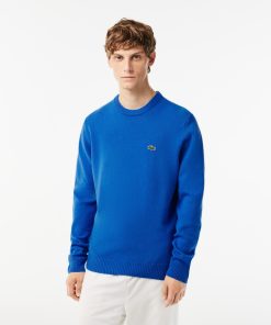 Lacoste Sweaters & Sweatshirts-Mens Crew Neck Wool Sweater-AH1988-51-lacoste outlet