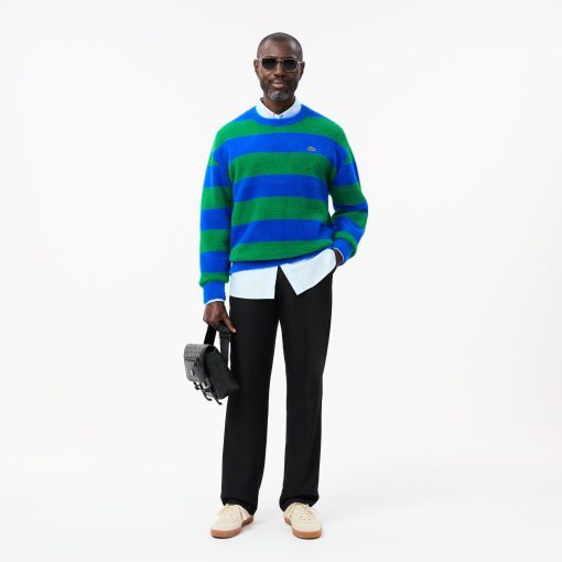 Lacoste Sweaters & Sweatshirts-Mens Relaxed Fit Fuzzy Knit Sweater-AH2915-51-lacoste sale - Image 2