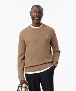 Lacoste Sweaters & Sweatshirts-Mens 3D Knit Cashmere Crew Neck Sweater-AH3136-51-lacoste france